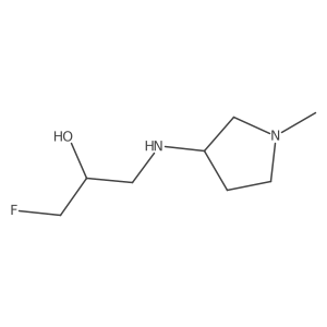 1-Fluoro-3-[(1-methylpyrrolidin-3-yl)amino]propan-2-ol结构式