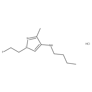 N-butyl-1-(2-fluoroethyl)-3-methylpyrazol-4-amine;hydrochloride Structure