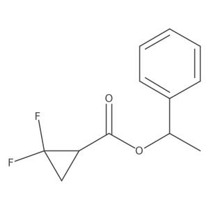 (1S)-1-phenylethyl (1S)-2,2-difluorocyclopropane-1-carboxylate Structure