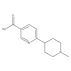 6-(1-Methylpiperidin-4-yl)pyridine-3-carboxylic acid结构式