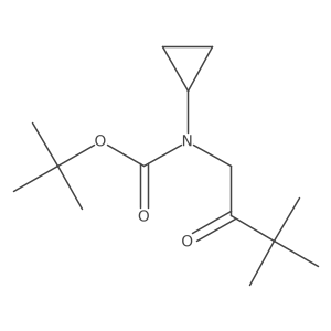 tert-butyl N-cyclopropyl-N-(3,3-dimethyl-2-oxobutyl)carbamate Structure