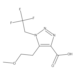 5-(2-methoxyethyl)-1-(2,2,2-trifluoroethyl)-1H-1,2,3-triazole-4-carboxylic acid结构式