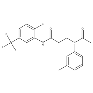 Propanamide, 3-[acetyl(3-methylphenyl)amino]-N-[2-chloro-5-(trifluoromethyl)phenyl]-结构式