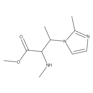 methyl 3-(2-methyl-1H-imidazol-1-yl)-2-(methylamino)butanoate结构式