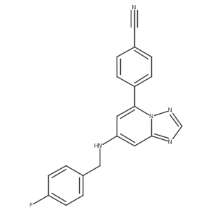 Benzonitrile, 4-[7-[[(4-fluorophenyl)methyl]amino][1,2,4]triazolo[1,5-a]pyridin-5-yl]-结构式