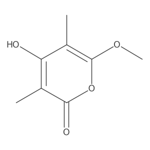 4-hydroxy-6-methoxy-3,5-dimethyl-2H-pyran-2-one结构式