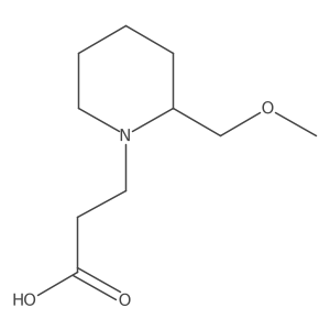3-(2-(Methoxymethyl)piperidin-1-yl)propanoic acid Structure