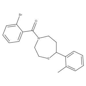 (2-Bromophenyl)(7-(o-tolyl)-1,4-thiazepan-4-yl)methanone结构式