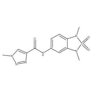 N-(1,3-dimethyl-2,2-dioxido-1,3-dihydrobenzo[c][1,2,5]thiadiazol-5-yl)-1-methyl-1H-1,2,3-triazole-4-carboxamide Structure