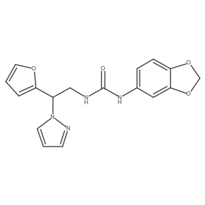 1-(2H-1,3-benzodioxol-5-yl)-3-[2-(furan-2-yl)-2-(1H-pyrazol-1-yl)ethyl]urea Structure