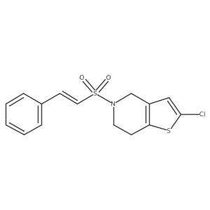 (E)-2-chloro-5-(styrylsulfonyl)-4,5,6,7-tetrahydrothieno[3,2-c]pyridine结构式