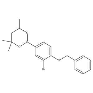 2-(4-Benzyloxy-3-bromophenyl)-4,4,6-trimethyl-1,3,2-dioxaborinane Structure