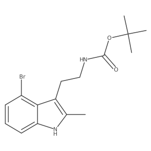 tert-butyl N-[2-(4-bromo-2-methyl-1H-indol-3-yl)ethyl]carbamate结构式
