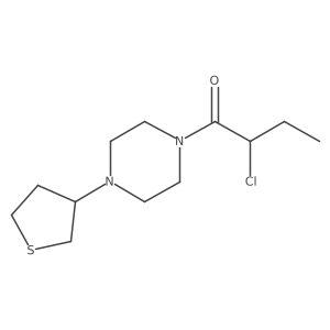 2-Chloro-1-[4-(thiolan-3-yl)piperazin-1-yl]butan-1-one结构式