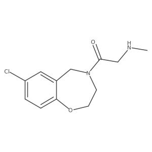 1-(7-chloro-2,3-dihydrobenzo[f][1,4]oxazepin-4(5H)-yl)-2-(methylamino)ethan-1-one Structure