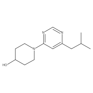 1-[6-(2-Methylpropyl)pyrimidin-4-yl]piperidin-4-ol Structure