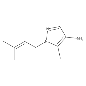 5-methyl-1-(3-methylbut-2-en-1-yl)-1H-pyrazol-4-amine结构式