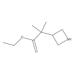 Ethyl 2-(azetidin-3-yl)-2-methylpropanoate结构式