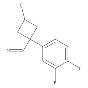(1r,3r)-1-(3,4-Difluorophenyl)-3-fluorocyclobutane-1-carbaldehyde Structure