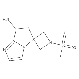 1-Methanesulfonyl-6',7'-dihydrospiro[azetidine-3,5'-pyrrolo[1,2-a]imidazole]-7'-amine结构式