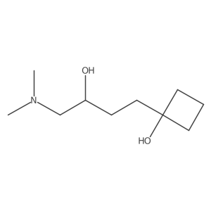 1-[4-(Dimethylamino)-3-hydroxybutyl]cyclobutan-1-ol结构式