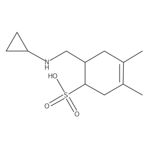 6-[(Cyclopropylamino)methyl]-3,4-dimethylcyclohex-3-ene-1-sulfonic acid结构式