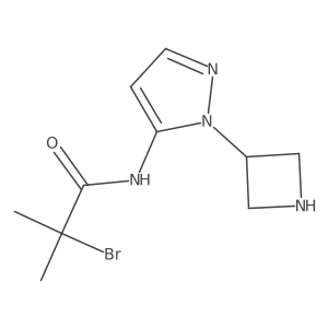N-[1-(azetidin-3-yl)-1H-pyrazol-5-yl]-2-bromo-2-methylpropanamide Structure
