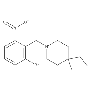 1-[(2-Bromo-6-nitrophenyl)methyl]-4-ethyl-4-methylpiperidine Structure