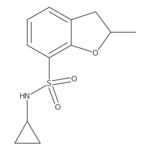 N-cyclopropyl-2-methyl-2,3-dihydro-1-benzofuran-7-sulfonamide结构式