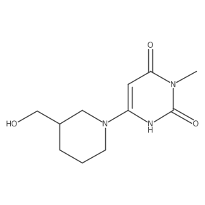 6-[3-(Hydroxymethyl)piperidin-1-yl]-3-methyl-1,2,3,4-tetrahydropyrimidine-2,4-dione结构式