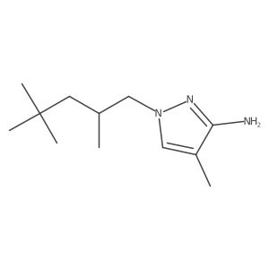 4-methyl-1-(2,4,4-trimethylpentyl)-1H-pyrazol-3-amine结构式