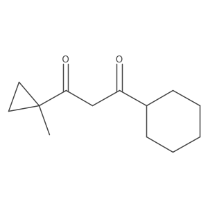 1-Cyclohexyl-3-(1-methylcyclopropyl)propane-1,3-dione结构式