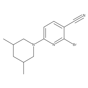 2-Bromo-6-(3,5-dimethylpiperidin-1-yl)pyridine-3-carbonitrile Structure