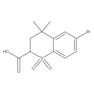 6-bromo-4,4-dimethyl-1,1-dioxo-3,4-dihydro-2H-1lambda6-benzothiopyran-2-carboxylic acid结构式