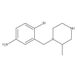 4-Bromo-3-[(2-methylpiperazin-1-yl)methyl]aniline Structure
