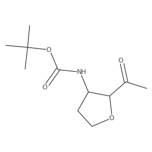 tert-butyl N-(2-acetyloxolan-3-yl)carbamate结构式