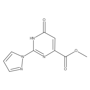 Methyl 6-hydroxy-2-(1h-pyrazol-1-yl)pyrimidine-4-carboxylate结构式
