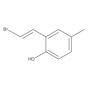 2-(2-Bromoethenyl)-4-methylphenol结构式