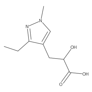 3-(3-ethyl-1-methyl-1H-pyrazol-4-yl)-2-hydroxypropanoic acid Structure