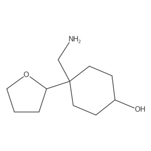 4-(Aminomethyl)-4-(oxolan-2-yl)cyclohexan-1-ol结构式