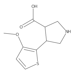 4-(3-Methoxythiophen-2-yl)pyrrolidine-3-carboxylic acid结构式