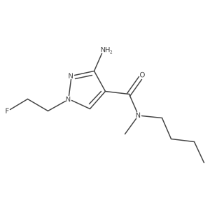 3-Amino-N-butyl-1-(2-fluoroethyl)-n-methyl-1H-pyrazole-4-carboxamide Structure