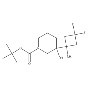 Tert-butyl 3-(1-amino-3,3-difluorocyclobutyl)-3-hydroxypiperidine-1-carboxylate Structure