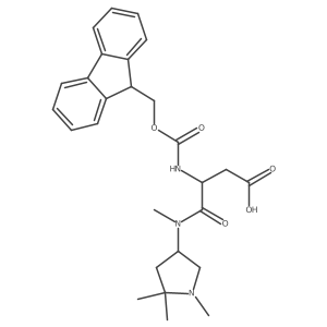 3-({[(9H-fluoren-9-yl)methoxy]carbonyl}amino)-3-[methyl(1,5,5-trimethylpyrrolidin-3-yl)carbamoyl]propanoic acid Structure
