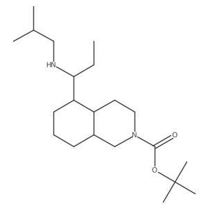 Tert-butyl 5-{1-[(2-methylpropyl)amino]propyl}-decahydroisoquinoline-2-carboxylate Structure