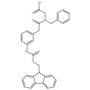 2-{N-benzyl-2-[3-({[(9H-fluoren-9-yl)methoxy]carbonyl}amino)phenyl]acetamido}acetic acid结构式