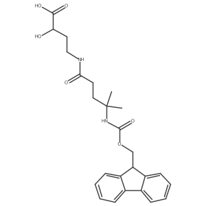 4-[4-({[(9H-fluoren-9-yl)methoxy]carbonyl}amino)-4-methylpentanamido]-2-hydroxybutanoic acid结构式