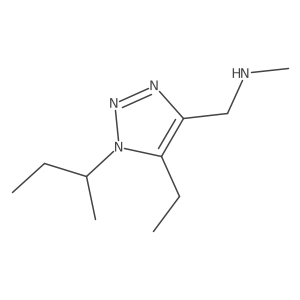 {[1-(butan-2-yl)-5-ethyl-1H-1,2,3-triazol-4-yl]methyl}(methyl)amine结构式