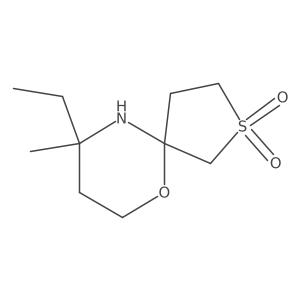 9-Ethyl-9-methyl-6-oxa-2lambda6-thia-10-azaspiro[4.5]decane-2,2-dione Structure