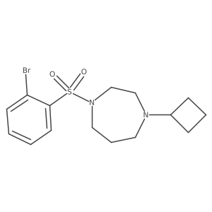 1-((2-Bromophenyl)sulfonyl)-4-cyclobutyl-1,4-diazepane结构式